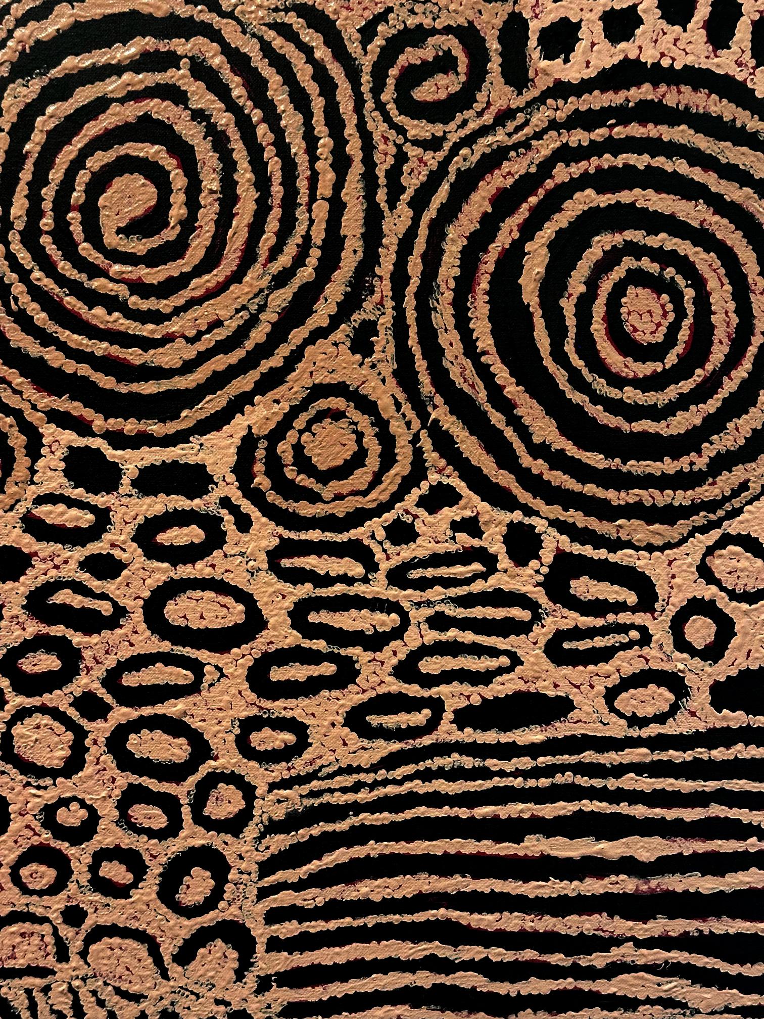 Pintura aborigen australiana del Tiempo del Sueño Nyurapayia Nampitjinpa en venta 6