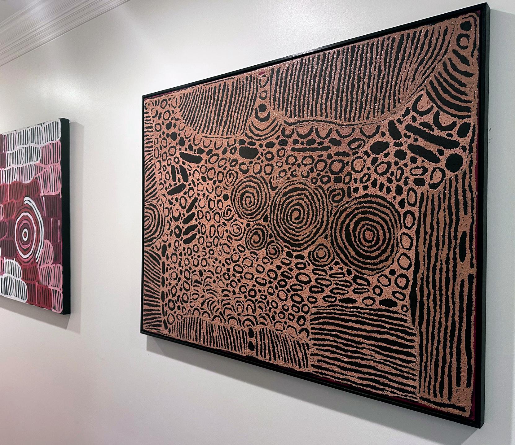 Pintura aborigen australiana del Tiempo del Sueño Nyurapayia Nampitjinpa Moderno en venta