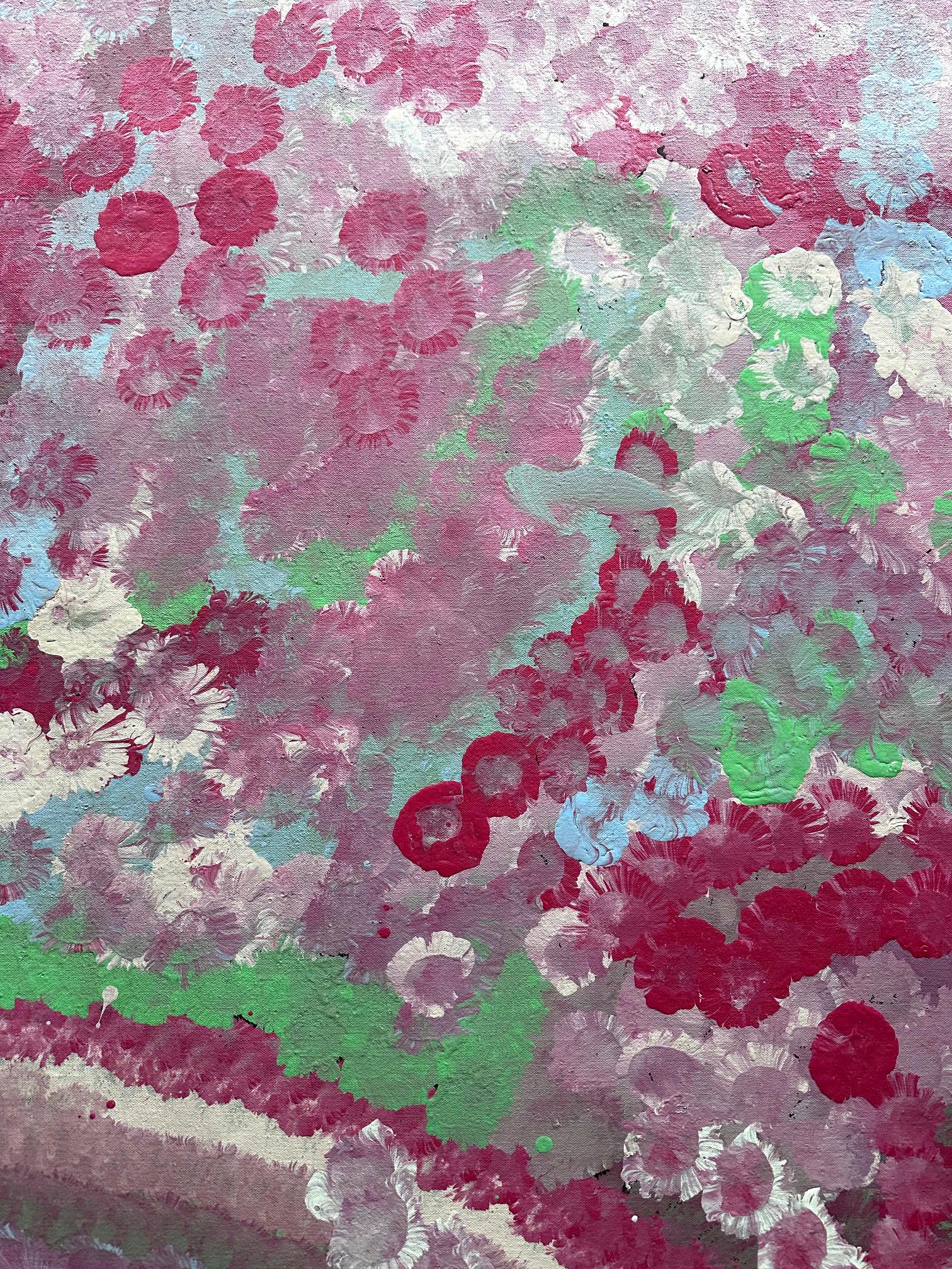 Tela Pittura aborigena australiana di Emily Kame Kngwarreye Provenienza in vendita
