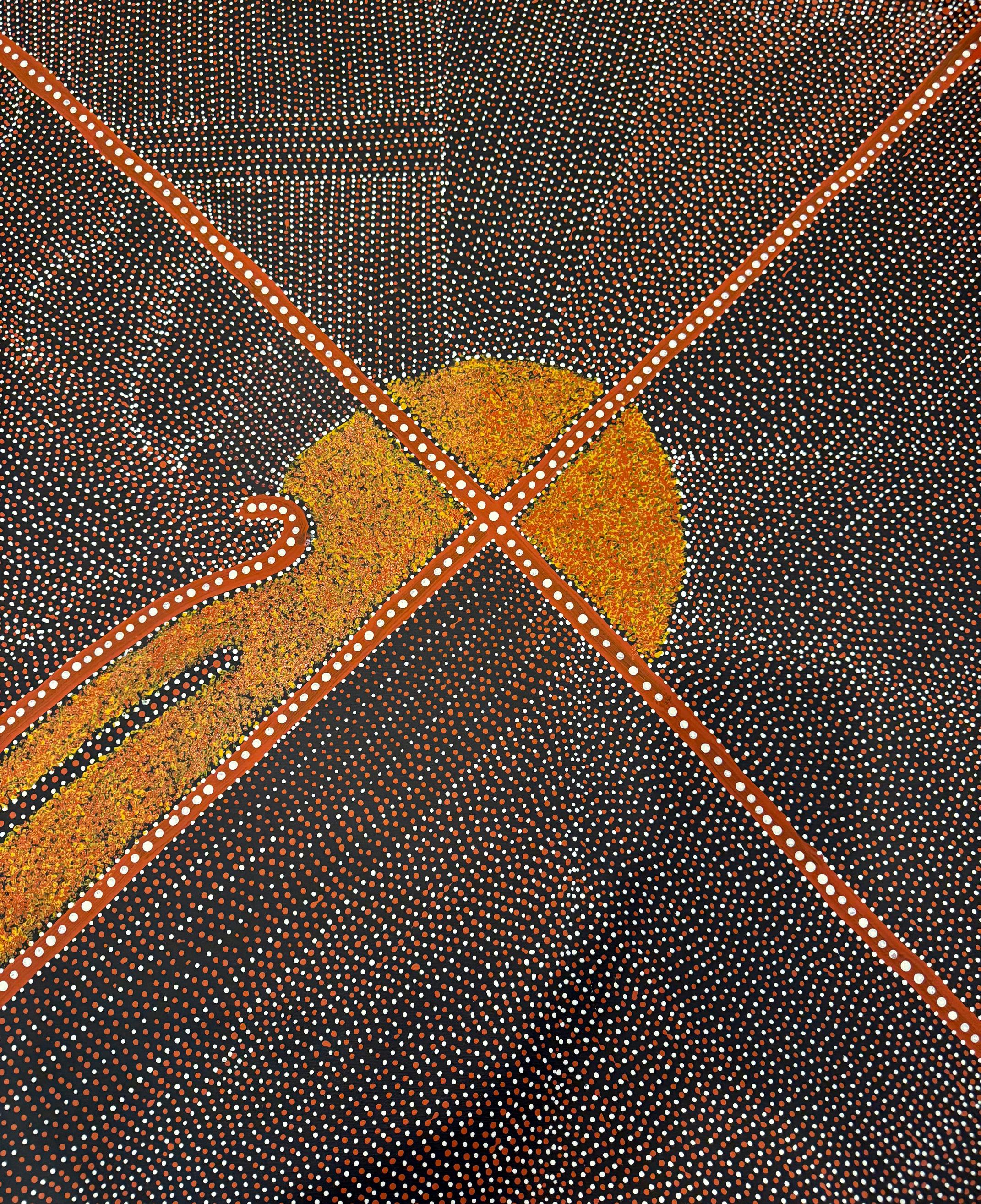 Australisches Gemälde der australischen Aborigines von Kathleen Petyarre (Moderne) im Angebot