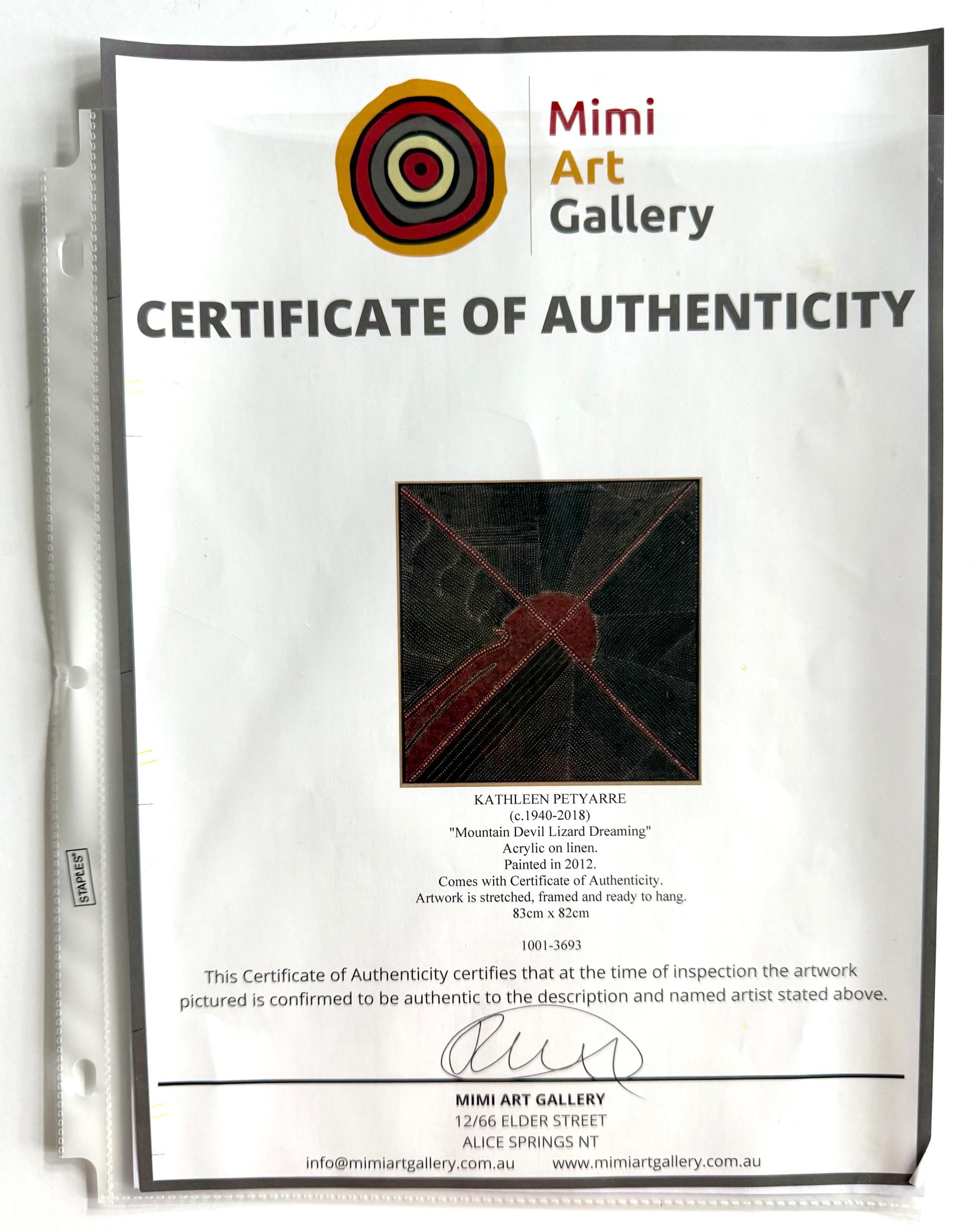 Australisches Gemälde der australischen Aborigines von Kathleen Petyarre im Angebot 5