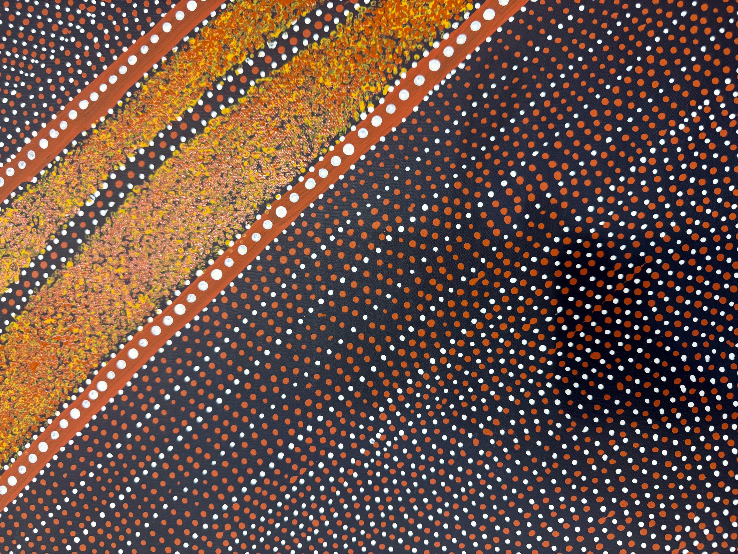 Australisches Gemälde der australischen Aborigines von Kathleen Petyarre (Leinwand) im Angebot