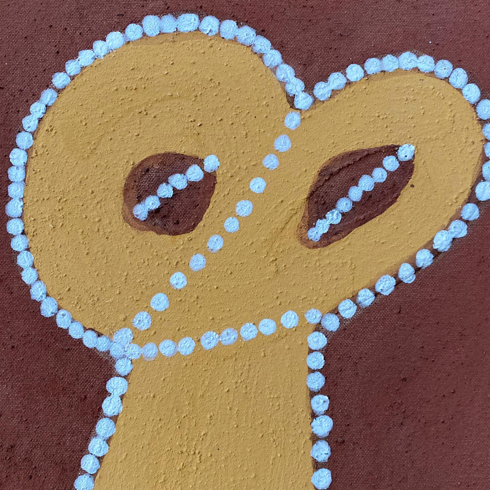 Australian Aboriginal Painting by Mabel Juli, Warmun Art Centre In Good Condition In Sherborne, GB