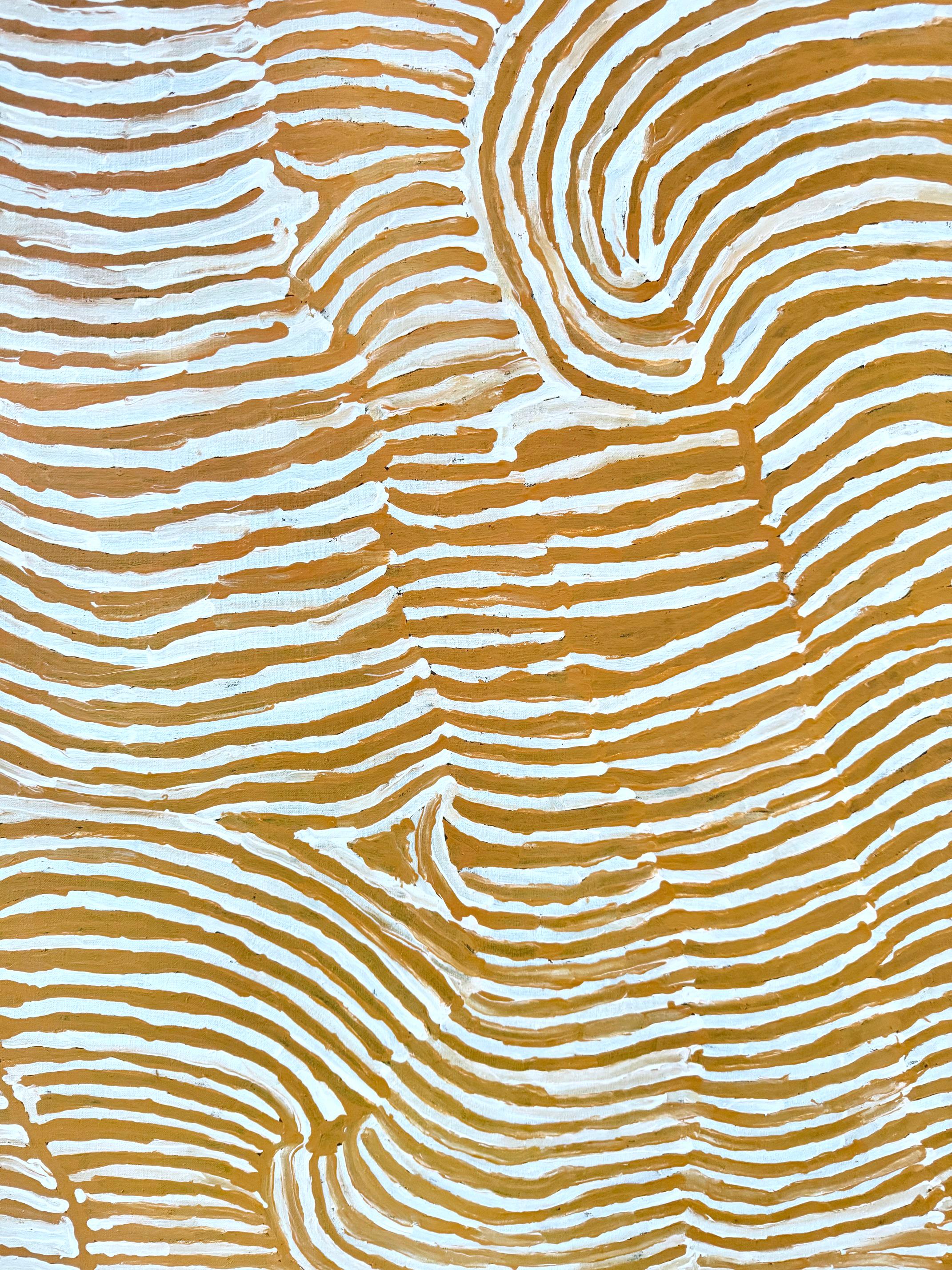 Peint à la main Peinture aborigène australienne de Makinti Napanangka pour Papunya Tula en vente