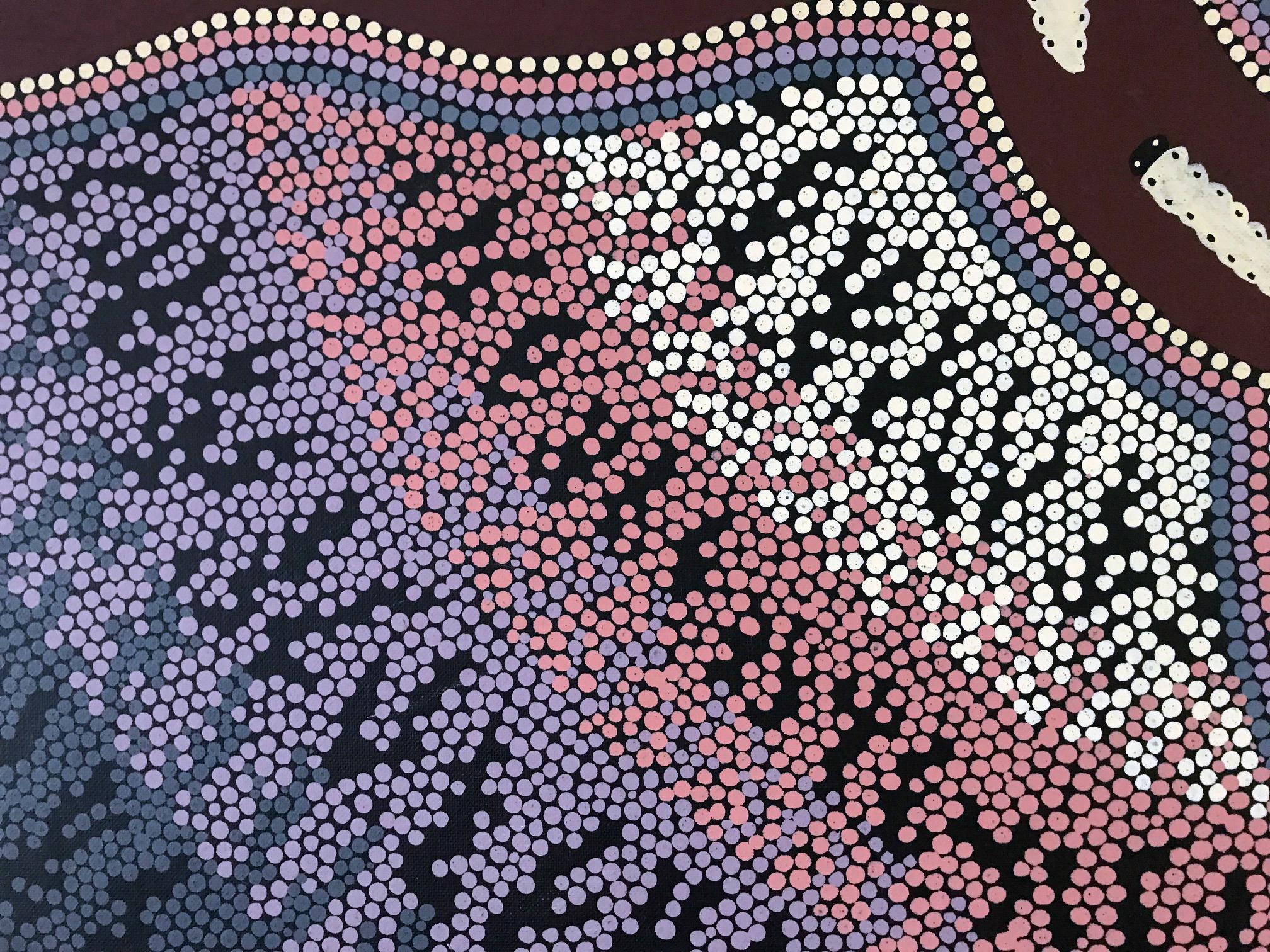 Australian Aboriginal Painting by Sam Dickensen In Good Condition For Sale In Atlanta, GA