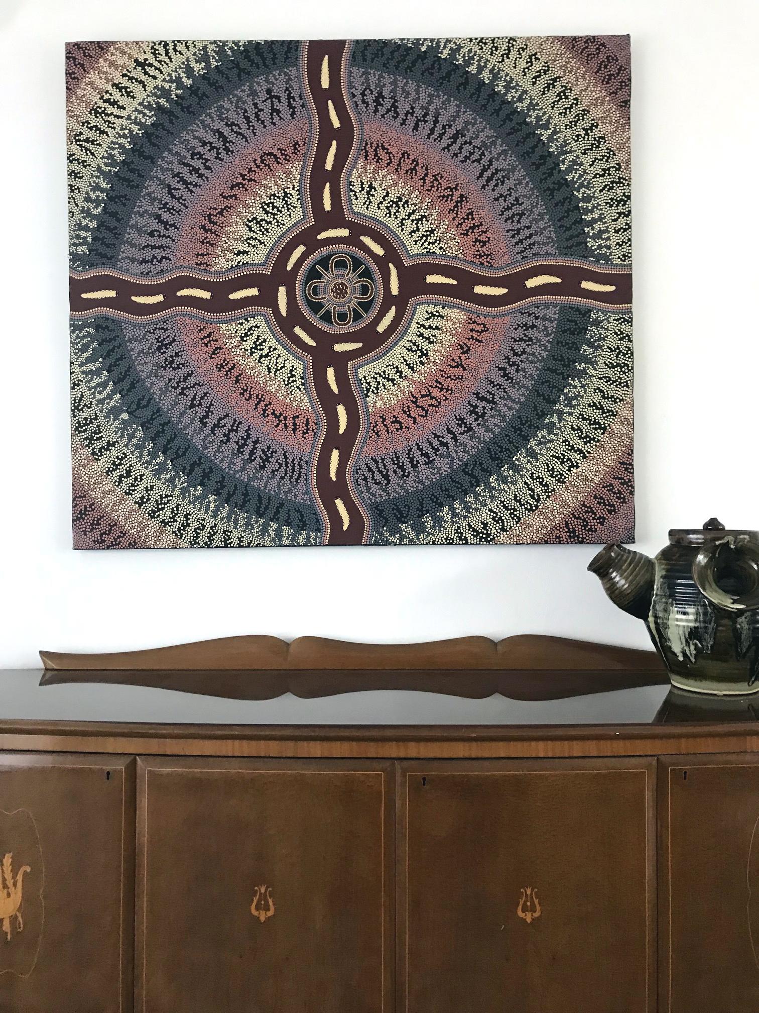 Australian Aboriginal Painting by Sam Dickensen For Sale 1