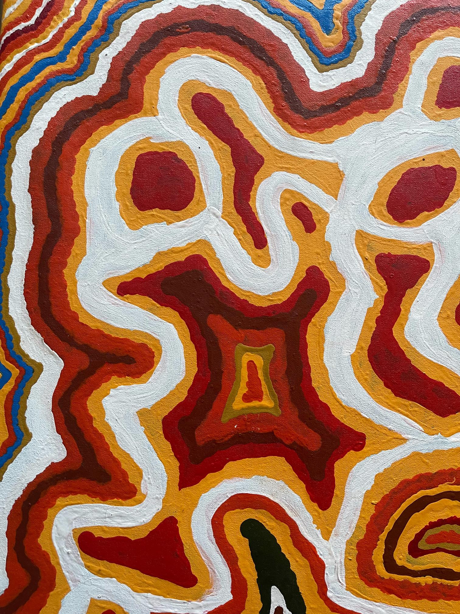 Peint à la main Peinture aborigène australienne « Piari » de NIngie Nangala en vente