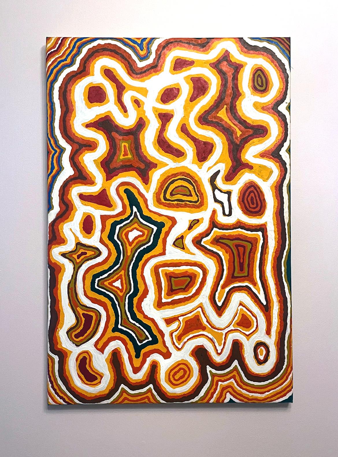 Toile Peinture aborigène australienne « Piari » de NIngie Nangala en vente