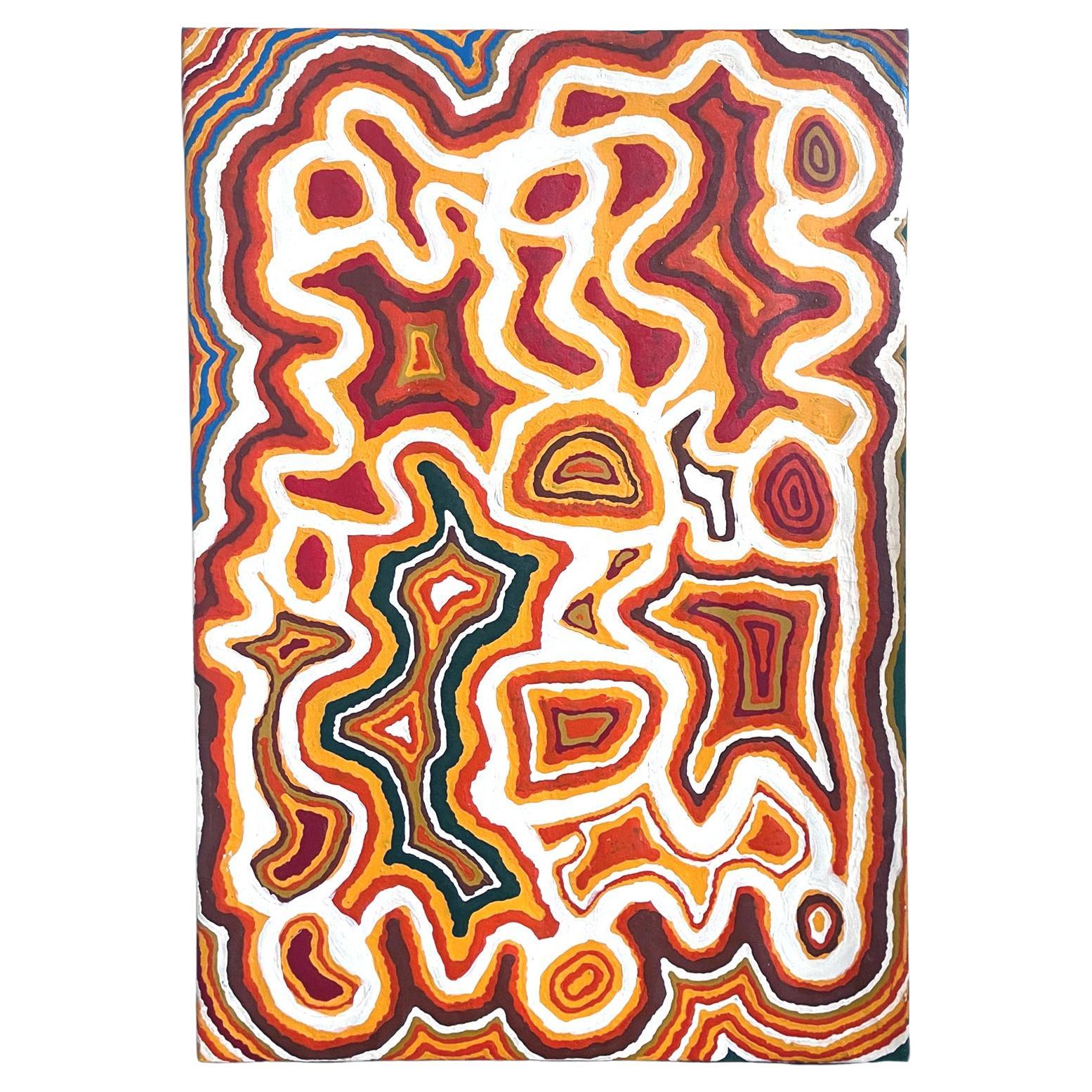 Pintura aborigen australiana "Piari" de Ningie Nangala