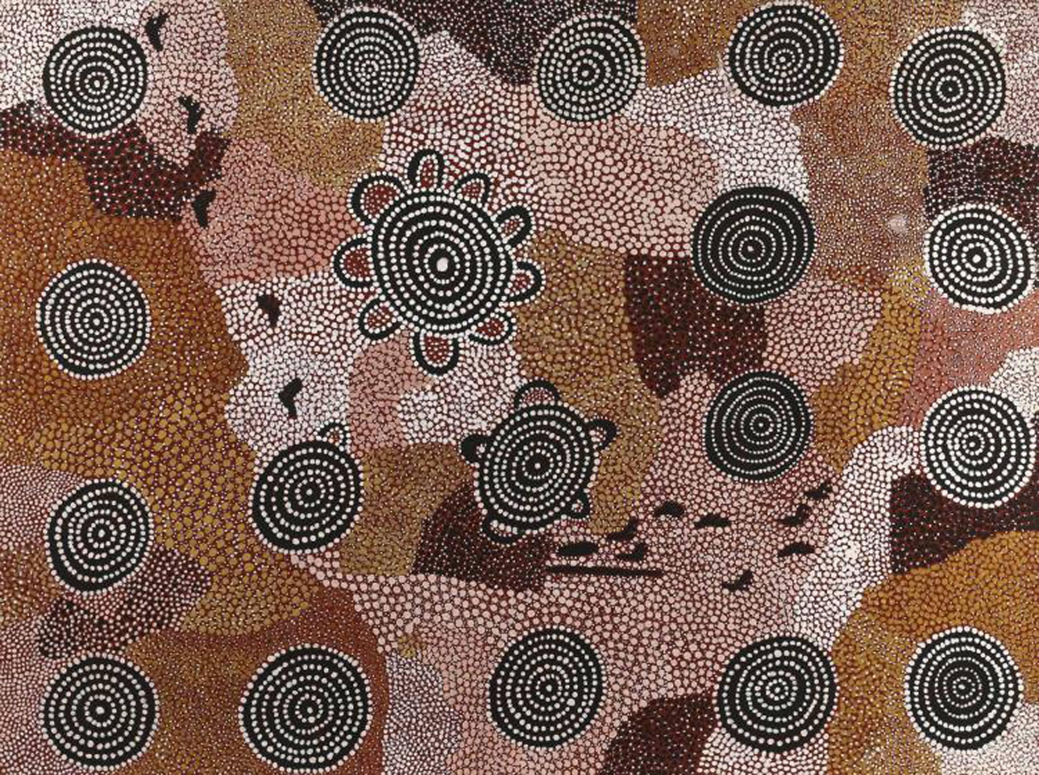 Australian Aboriginal Painting, Johnny Warangula Tjupurrula, Kampara Landscape 8