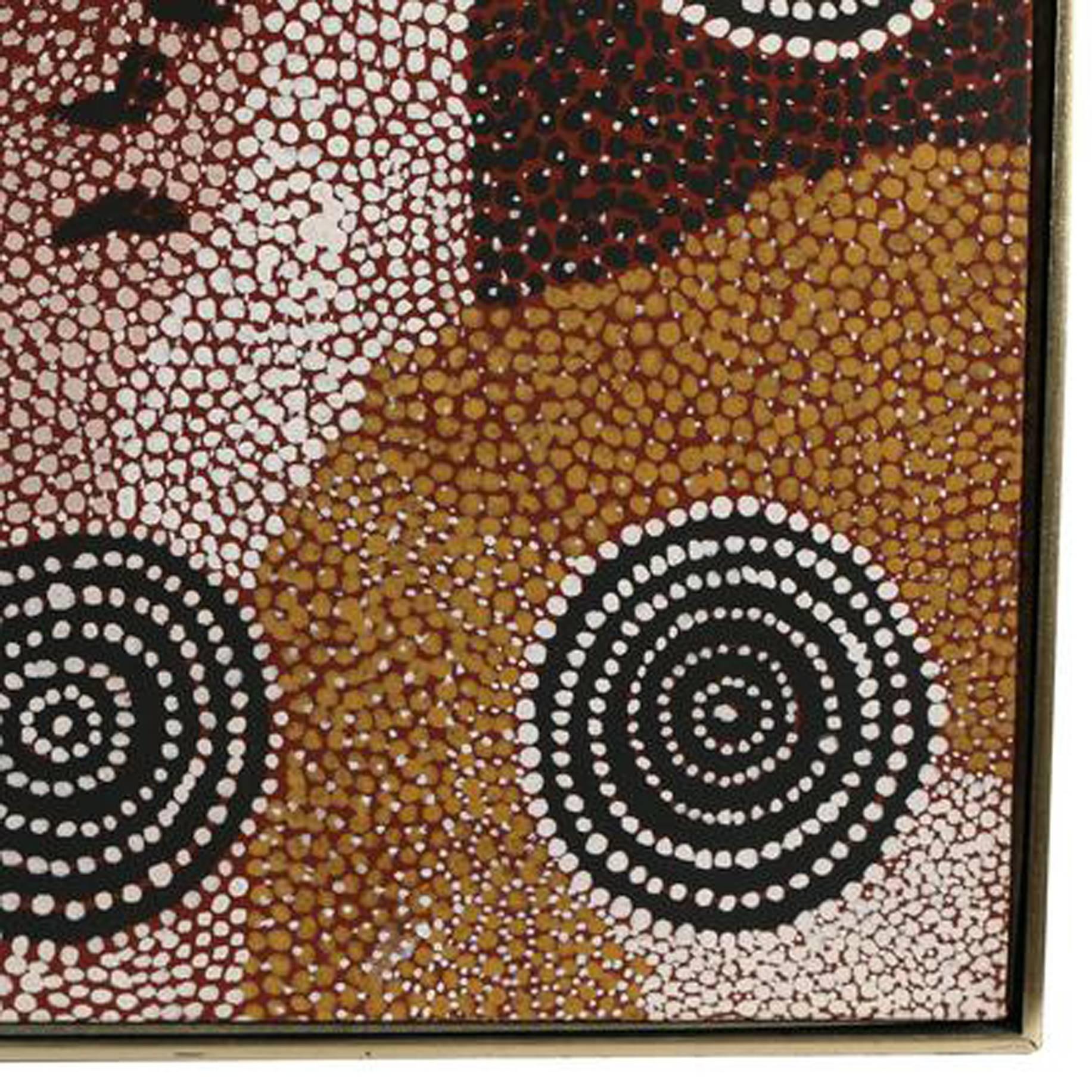 Australian Aboriginal Painting, Johnny Warangula Tjupurrula, Kampara Landscape In Excellent Condition In Downingtown, PA