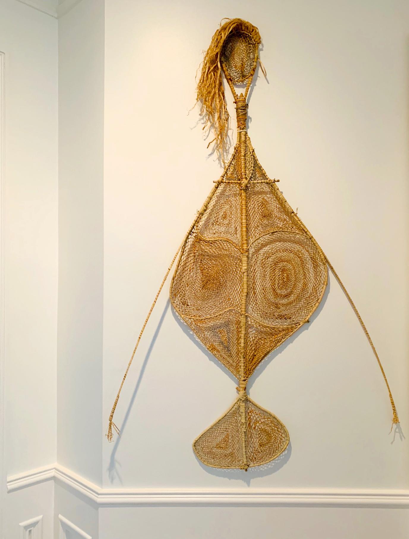 Hand-Woven Australian Aboriginal Yawkyawk Fiber Sculpture For Sale