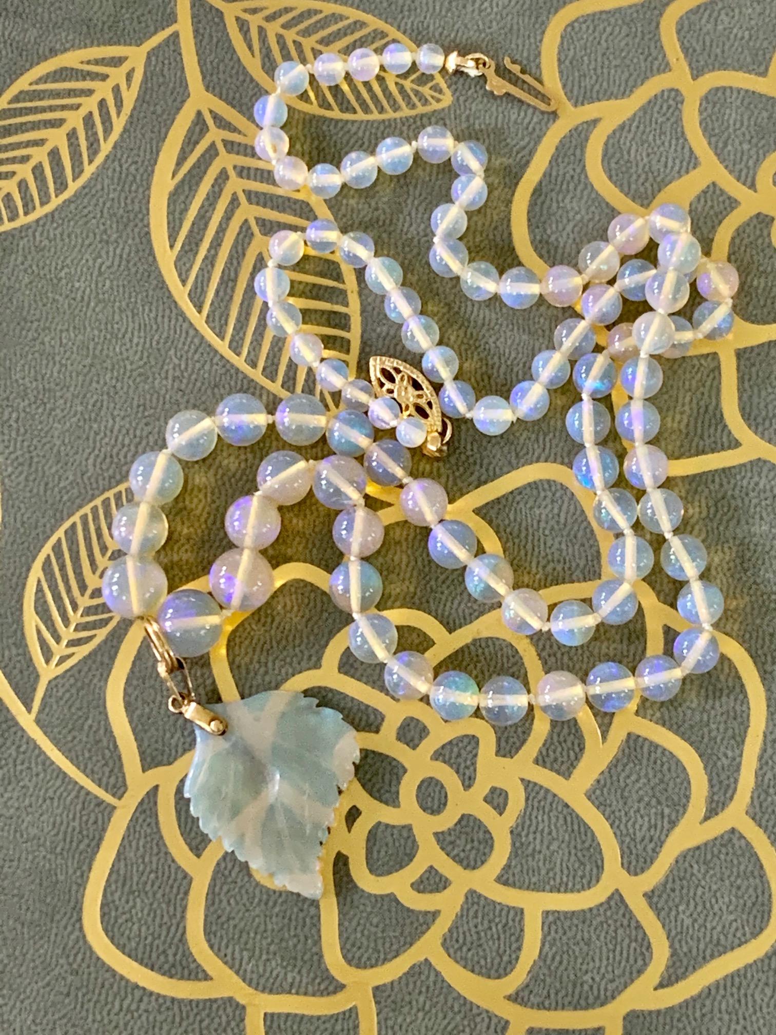 andamooka opal necklace