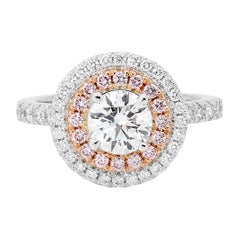 Australian Argyle 1.02 Carat GIA Certified White and Argyle Pink Diamond Ring