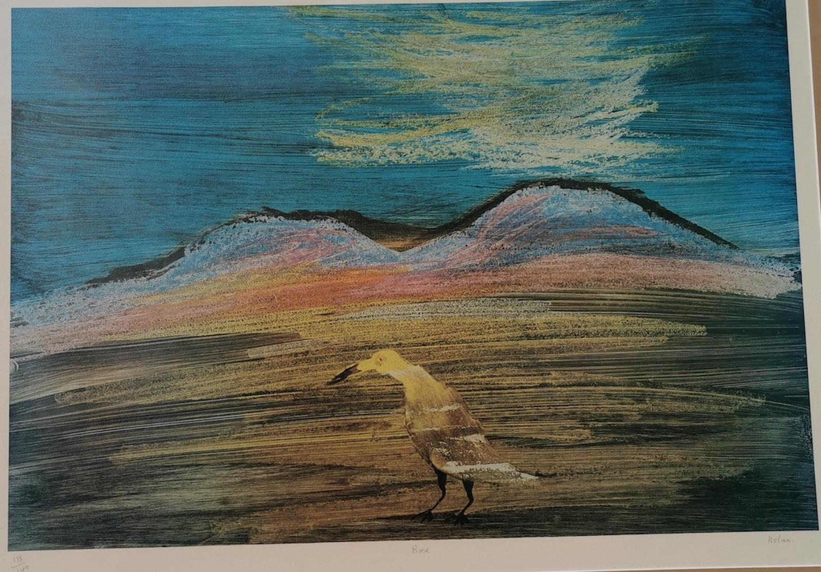 Australian artist Sidney Nolan (1917-1992), bird, limited edition photo lithograph,
113/140
signed bottom right,
image measures: 75 x 52, frame 110 x 89cm
Our eclectic stock crosses cultures, continents, styles and famous names.
Sir Sidney Robert