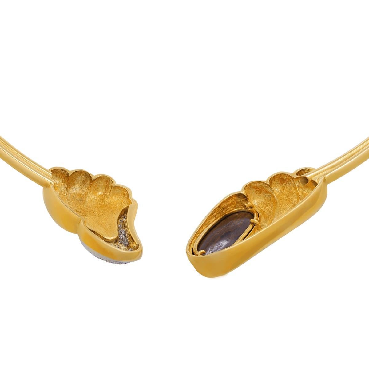 Australischer australischer 6,10 Karat schwarzer Boulder-Opal, Diamant, 18K Gold & Platin Halskette im Zustand „Neu“ im Angebot in MAIN BEACH, QLD