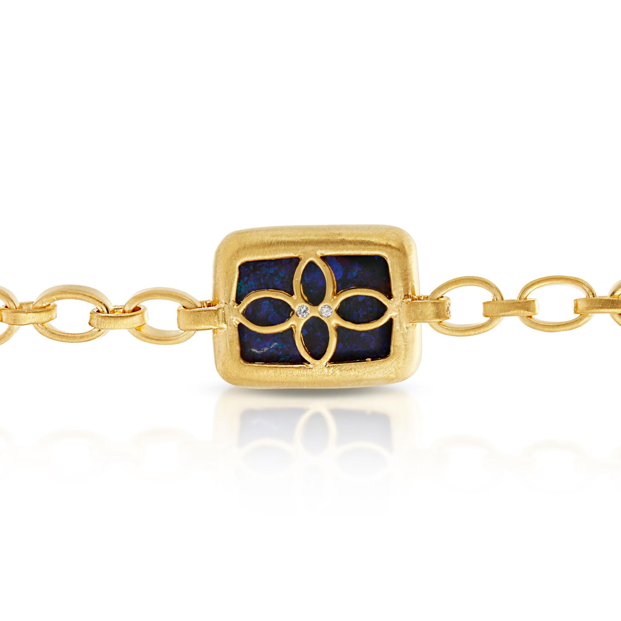 black opal bracelet gold