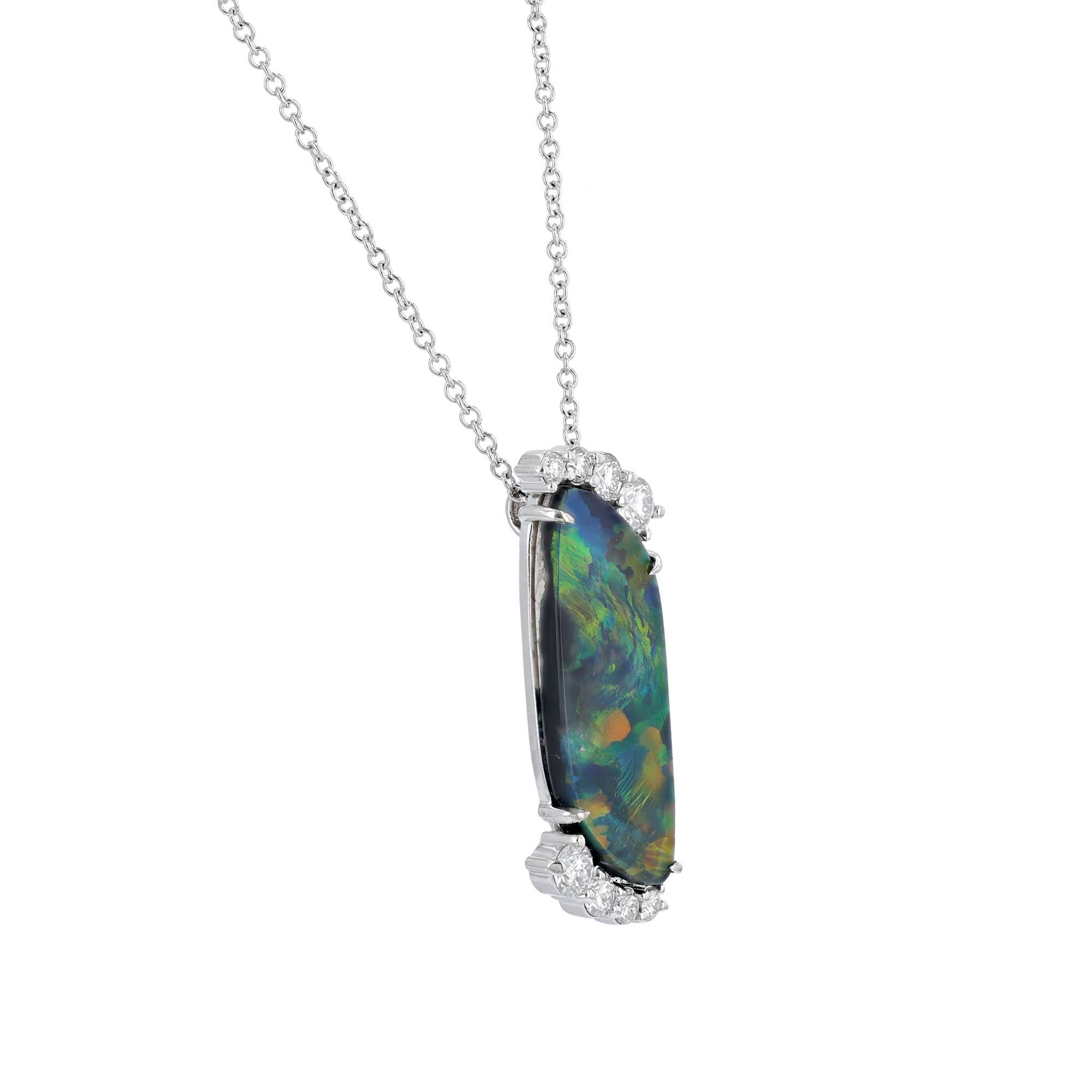 australian black opal necklace
