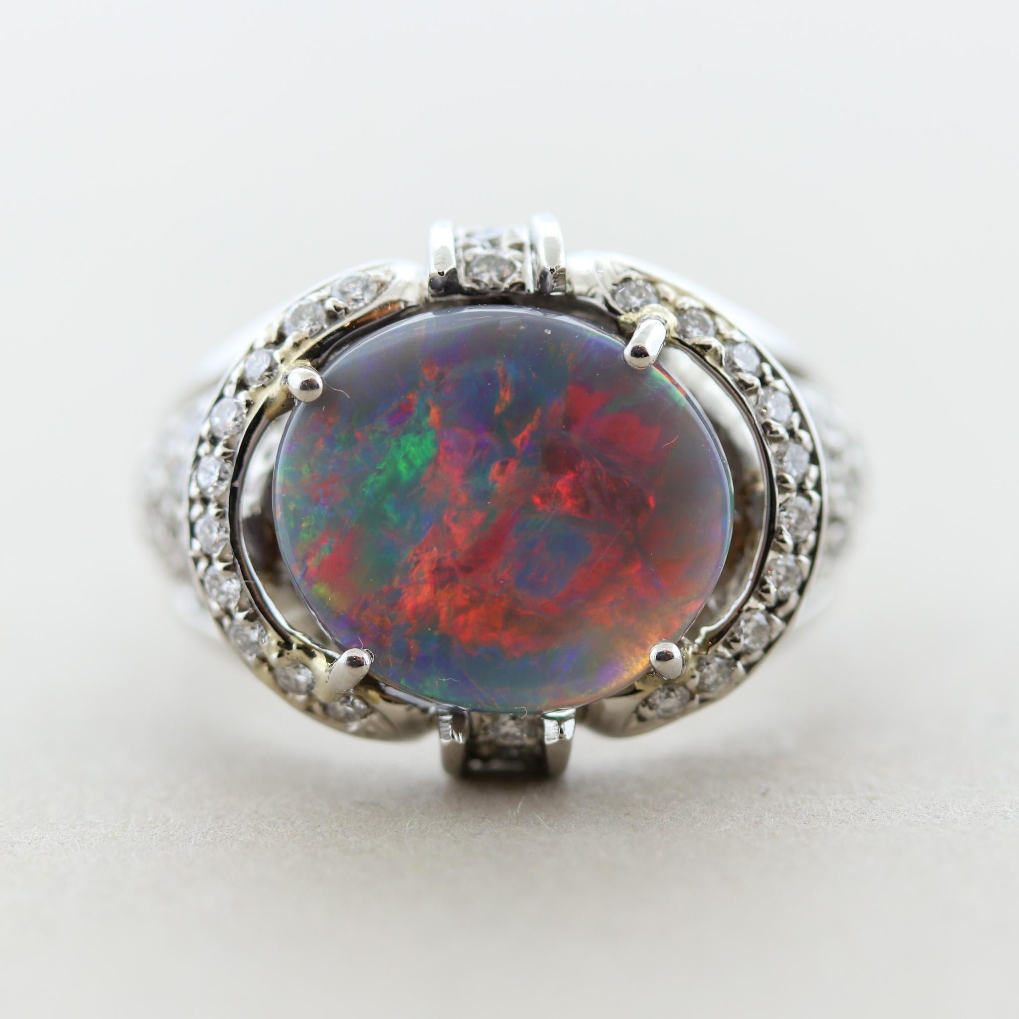 rare black opal