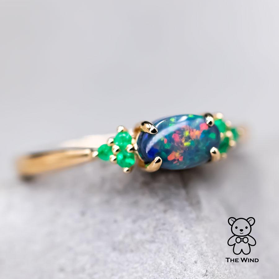 Australian Black Opal & Tsavorite Garnet Engagement Wedding Ring 18K Yellow Gold.


Free Domestic USPS First Class Shipping! Free Gift Bag or Box with every order!

Opal—the queen of gemstones, is one of the most beautiful gemstones in the world.