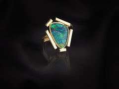 Australischer Boulder-Opal-Cocktailring
