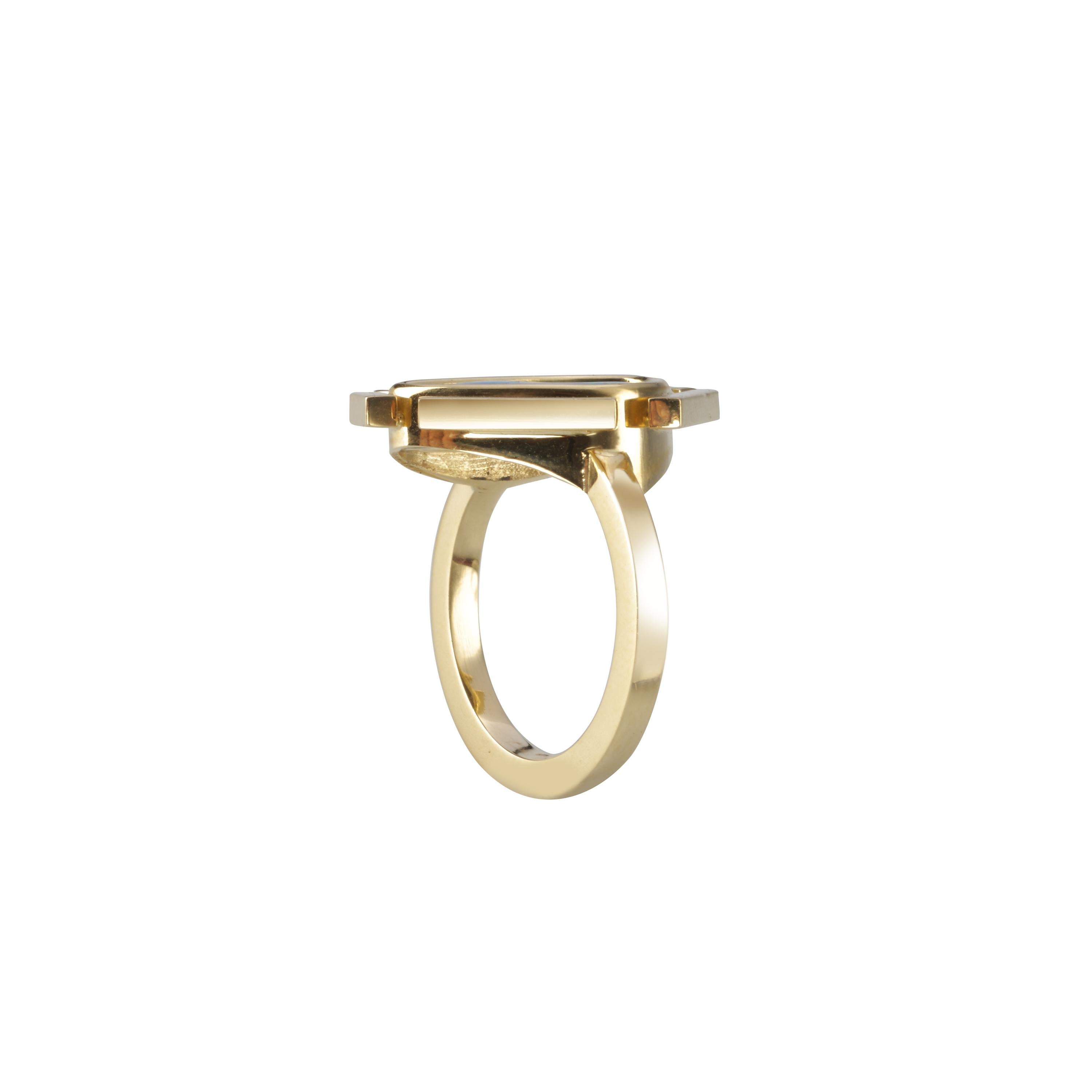 Women's or Men's Australian Boulder Opal Cocktail Ring For Sale