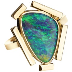 Australian Boulder Opal Cocktail Ring