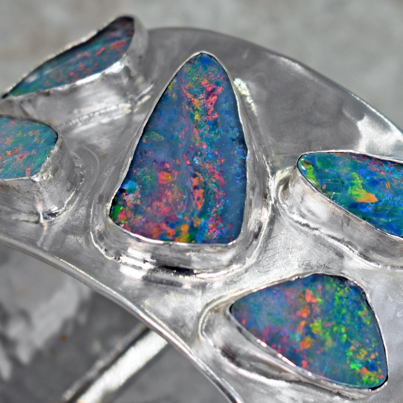 opal and silver bracelet