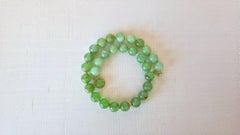 Australian Chrysoprase Beaded Necklace with Sterling Silver Chrysoprase Clasp