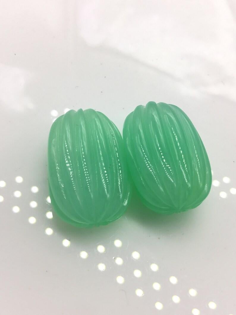Tumbled Australian Chrysoprase Carved Fancy Pair Marlborough Mines Loose Gemstone