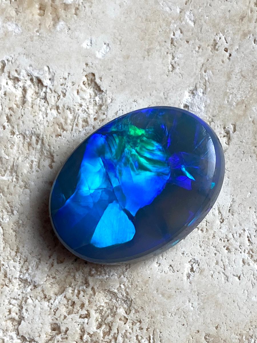 bright blue stones