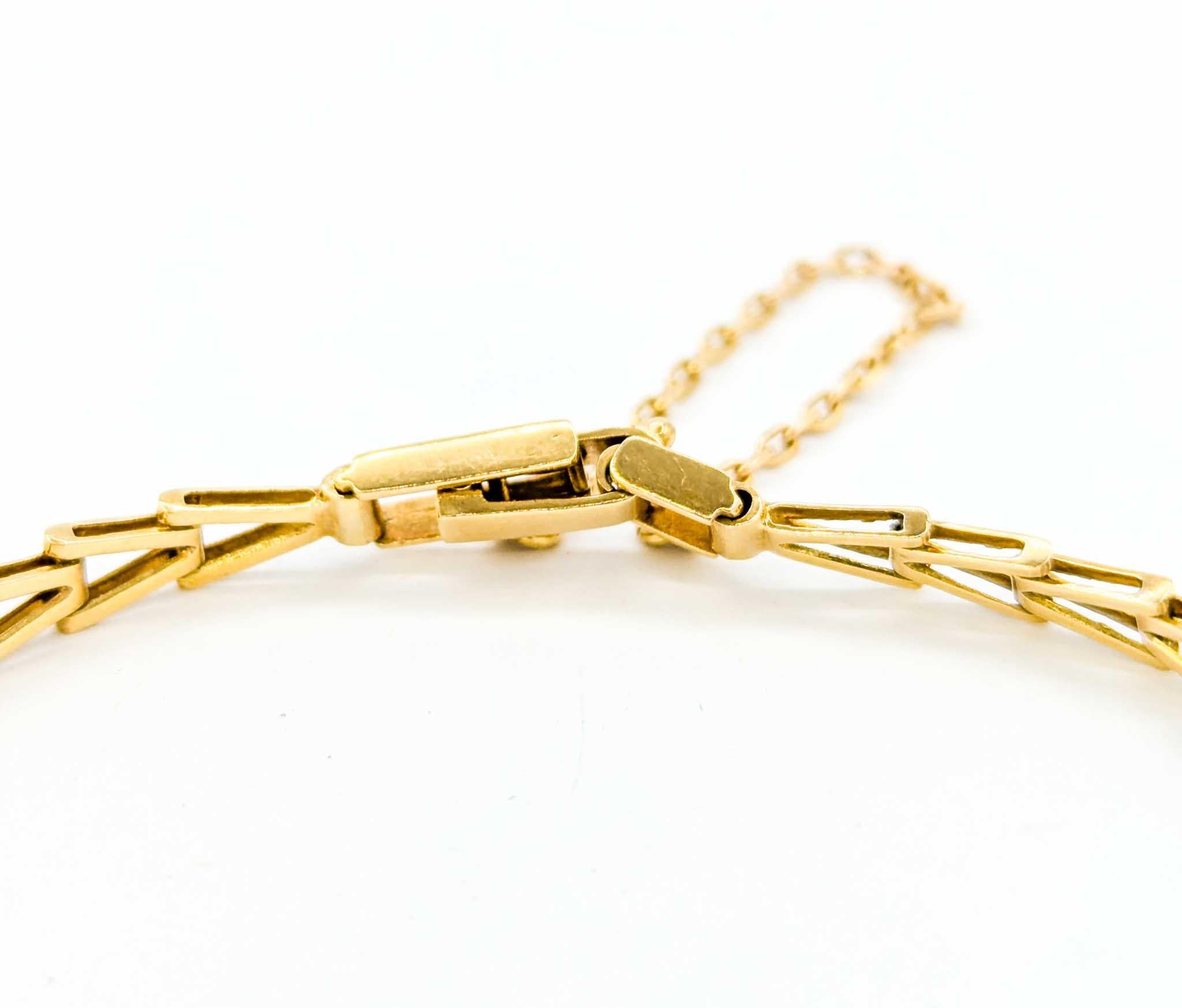 Australisches Armband aus 18 Karat Gold mit geflammtem Opal-Cabochon 1