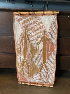 Australian Indigenous Aboriginal Art Mimi Spirit Figure Original Bark Painting