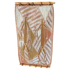 Australian Indigenous Aboriginal Art Mimi Spirit Figure Original Bark Painting