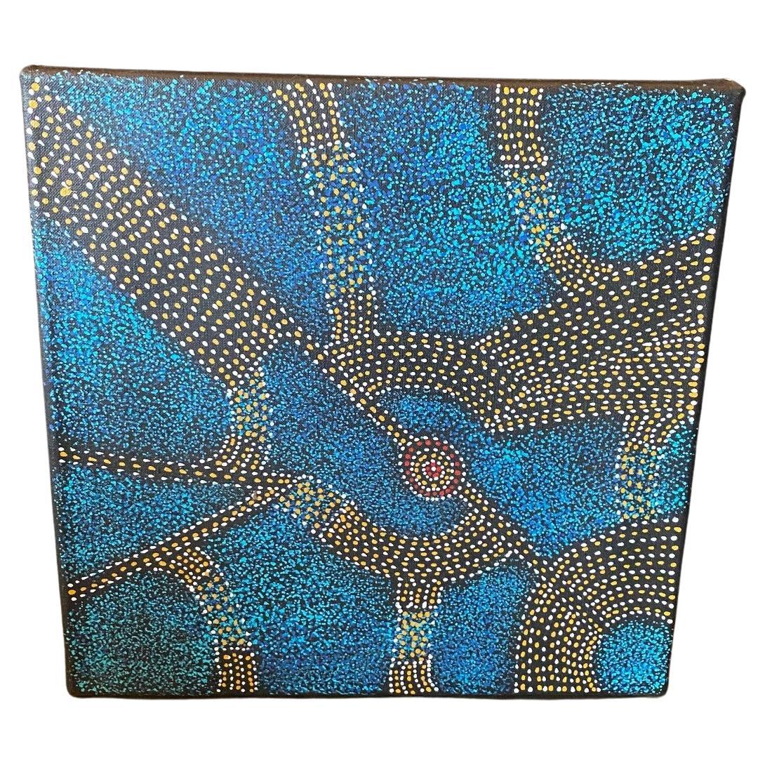 Australian indigenous Aboriginal Art Original Gracie Morton Pwerle Dot Painting For Sale