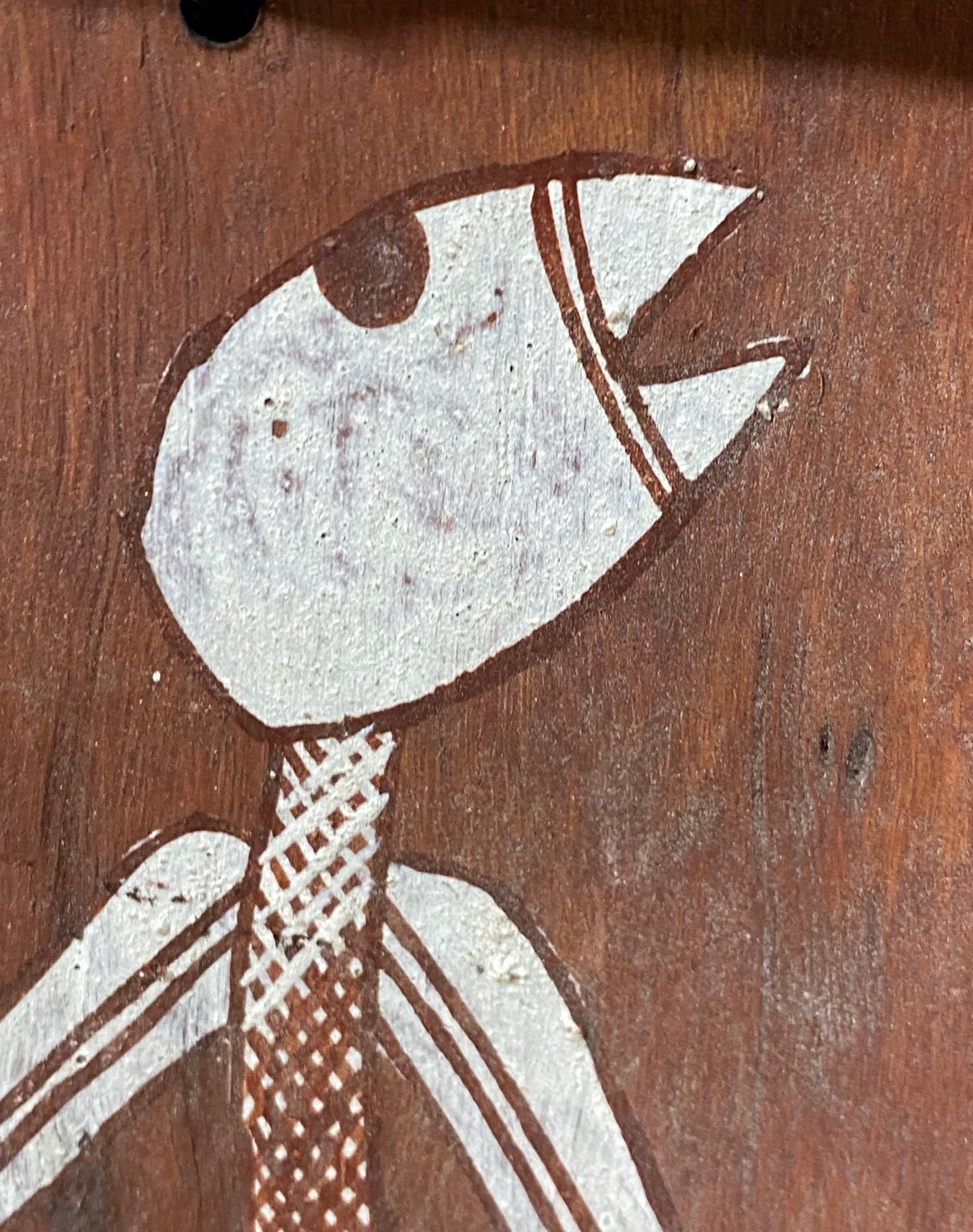 Australian Indigenous Aboriginal Art Thompson Yulidjirri Figural Bark Painting  For Sale 4