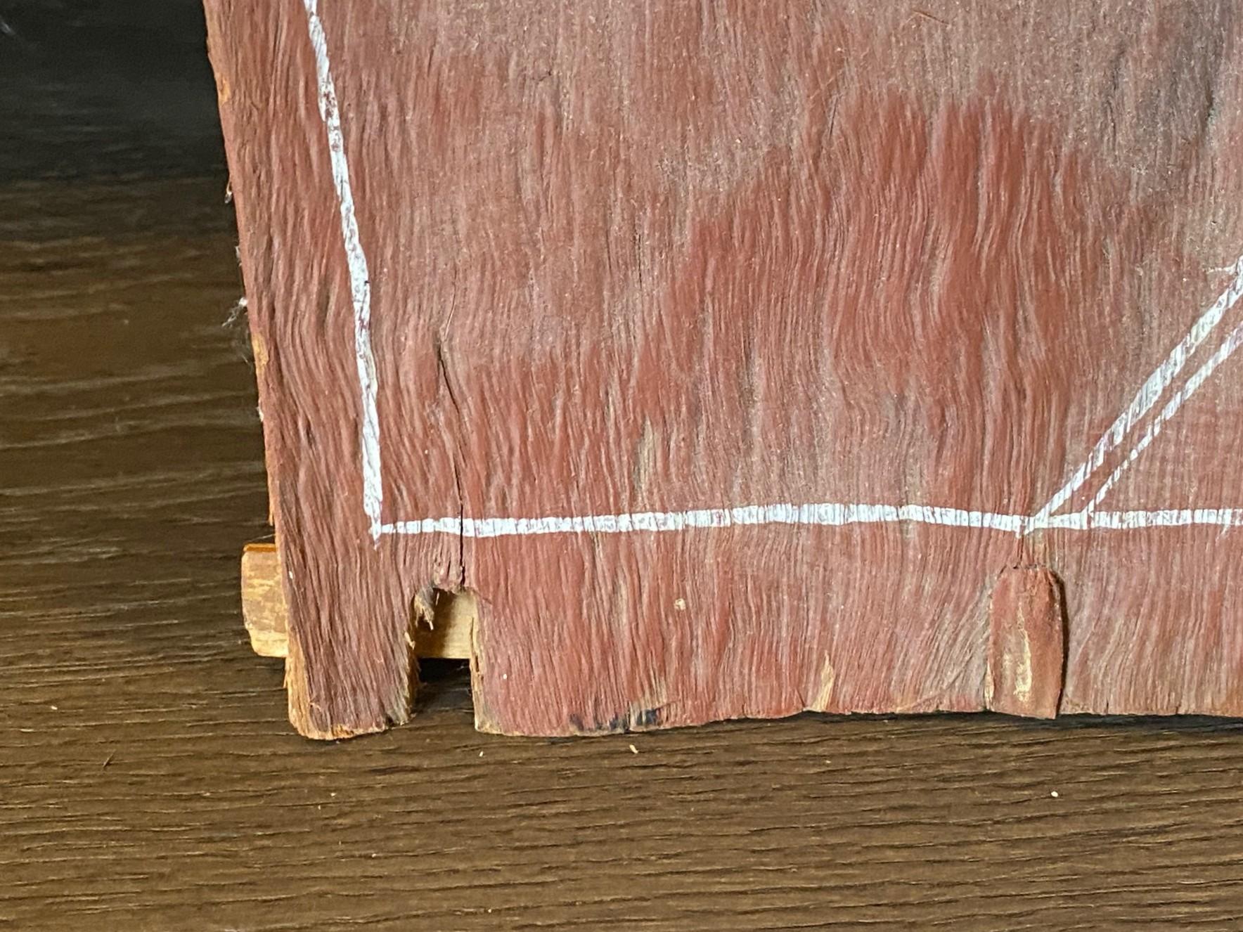 Art aborigène australien signé Fleur d'arbre Paysage Peinture d'écorce en vente 4