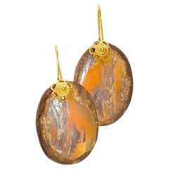 Australian Koroit Opal Earrings in18K Solid Yellow Gold