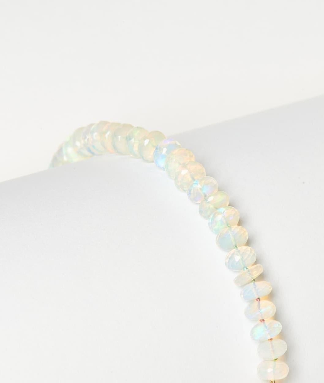 Australian Lightning Ridge 18K Gold Diamond Opal Necklace For Sale 9