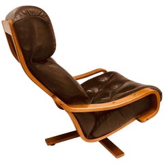 Australian Midcentury Danish Deluxe Leather Armchair, circa 1960s