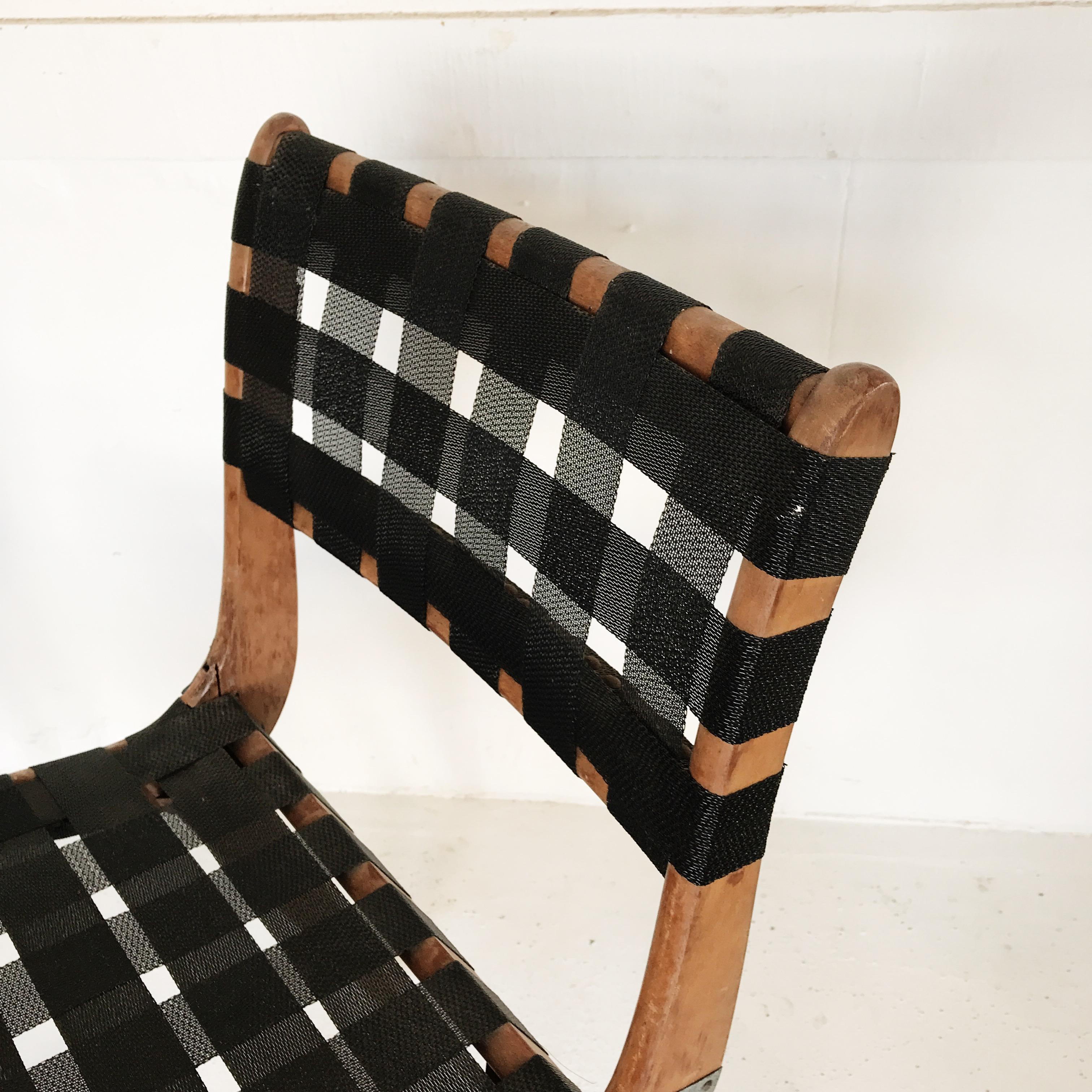 Australian Modern Douglas Snelling Chairs with Original 1955 Saran Nylon Webbing 1