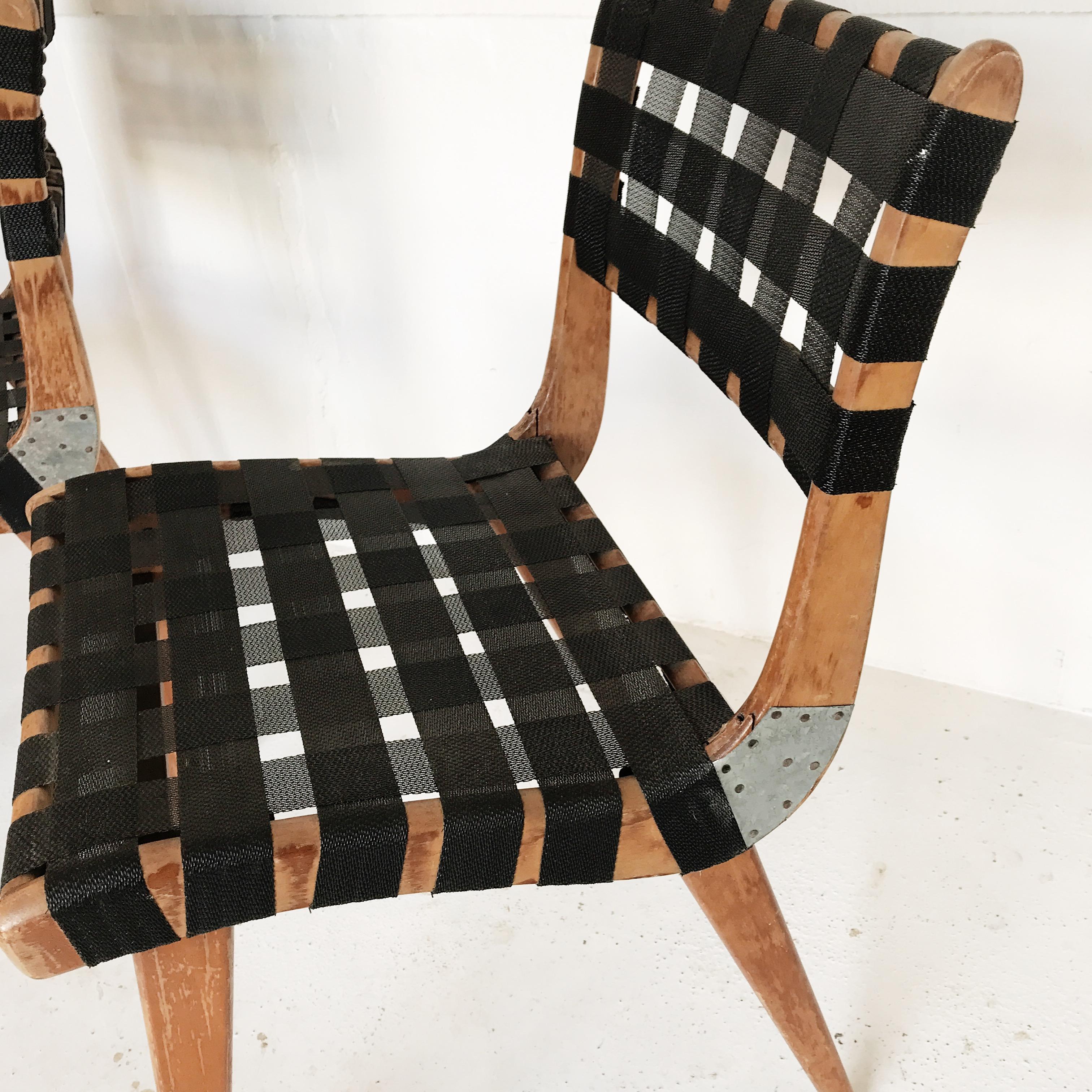 Mid-Century Modern Australian Modern Douglas Snelling Chairs with Original 1955 Saran Nylon Webbing