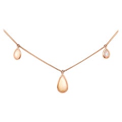 Australian Natural Boulder Opals Necklace in 18K Rose Gold