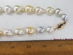 "Australian" Natural Multi-Color Baroque Pearl Necklace