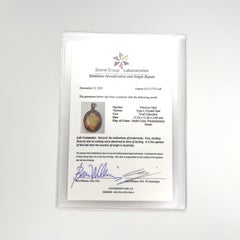 Australischer Opal- und Diamant-Anhänger, zertifiziert