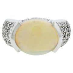 Opalo Australiano Diamante Anillo Platino