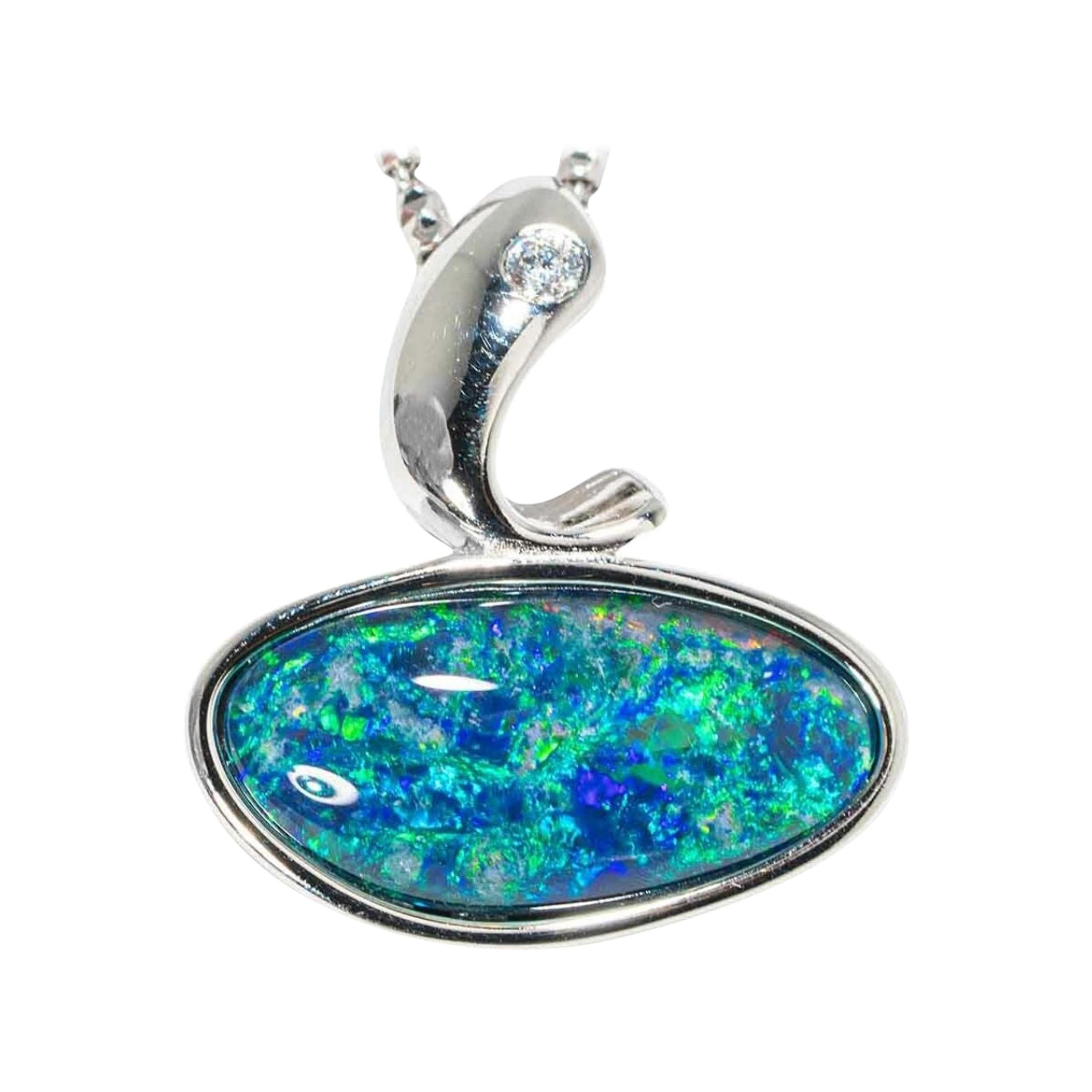 Australian Opal Necklace For Sale