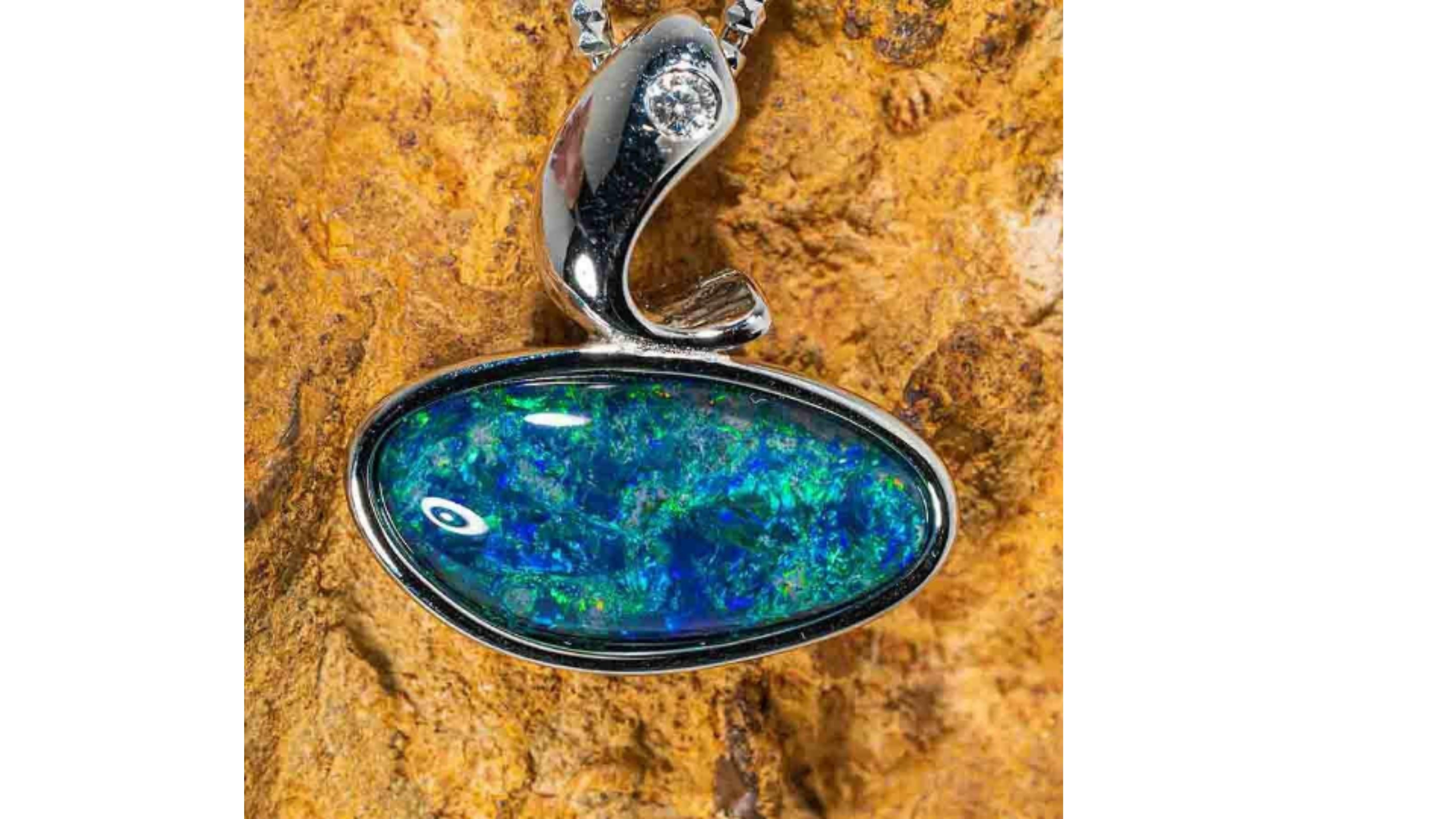 australian blue opal necklace