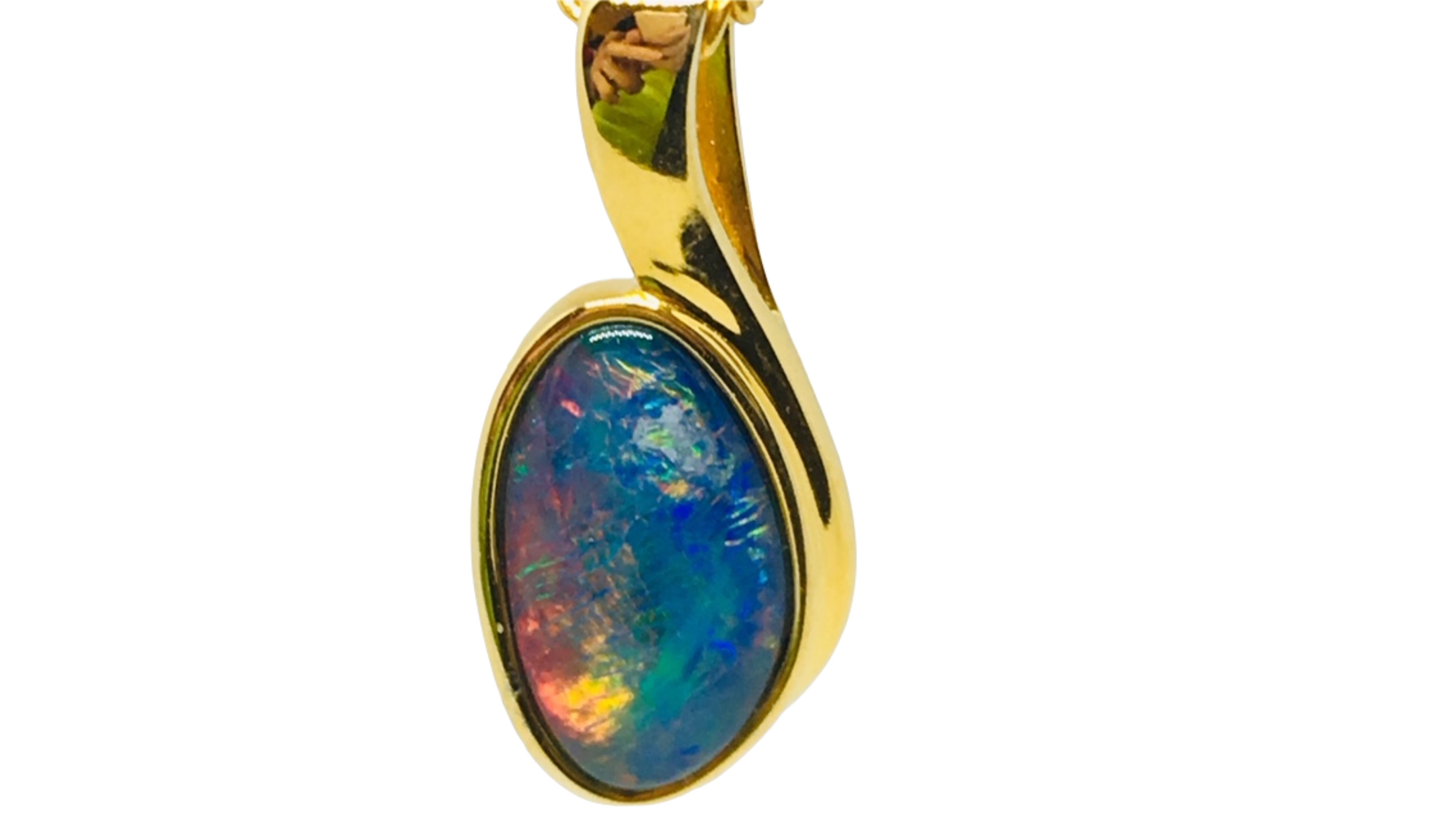 modern opal necklace