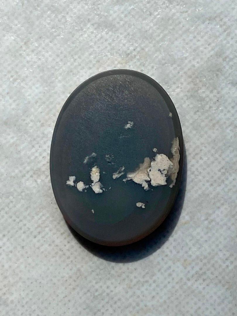Australischer Opal Oval Cabochon 6,53 Ct Hell Opalescence Stein Flagstone Muster im Zustand „Neu“ in Berlin, DE